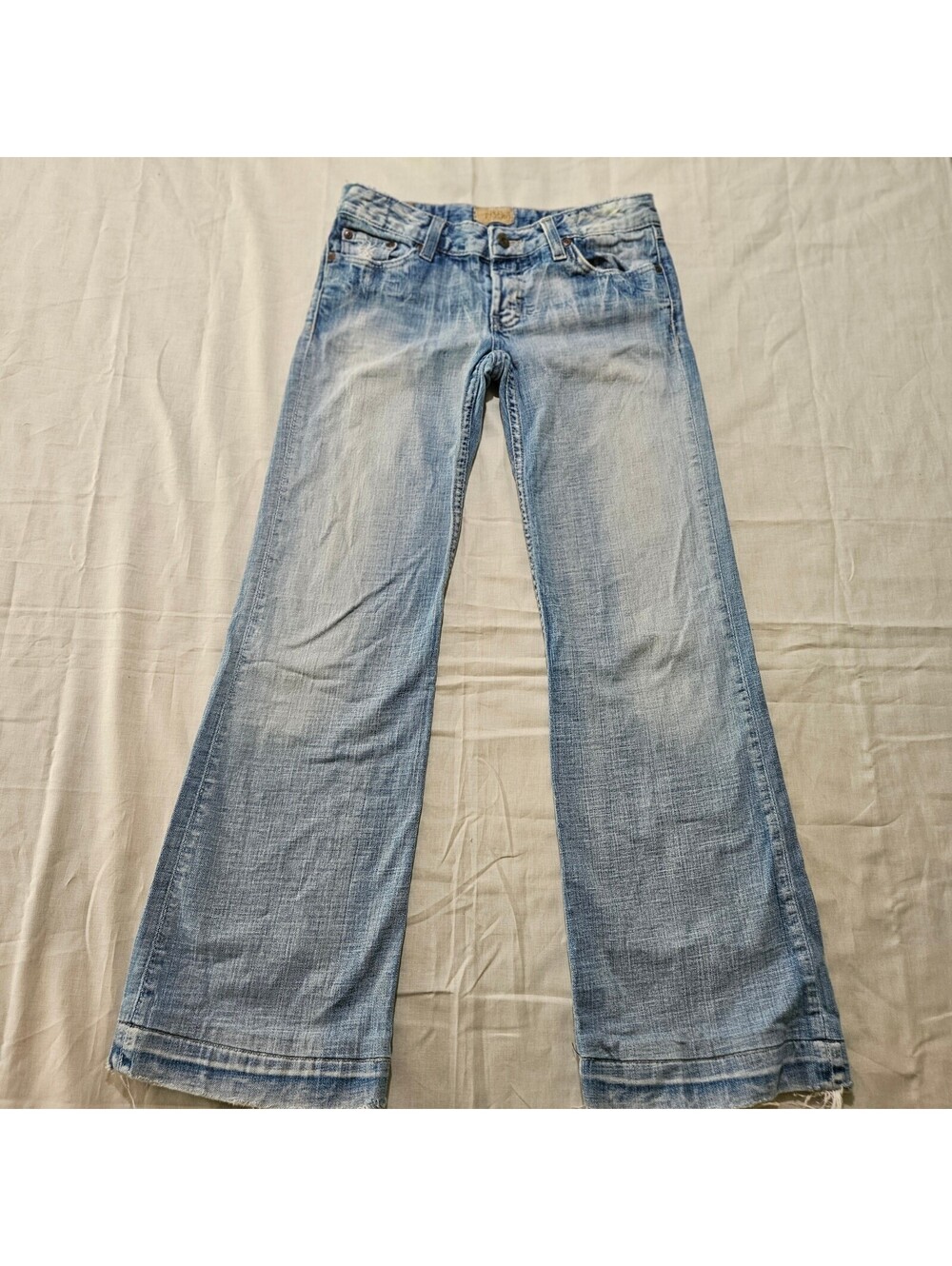 BKE Denim Light Wash Low Rise Wide-Leg Jeans 26x31.5 Ava Trouser Vintage Y2K